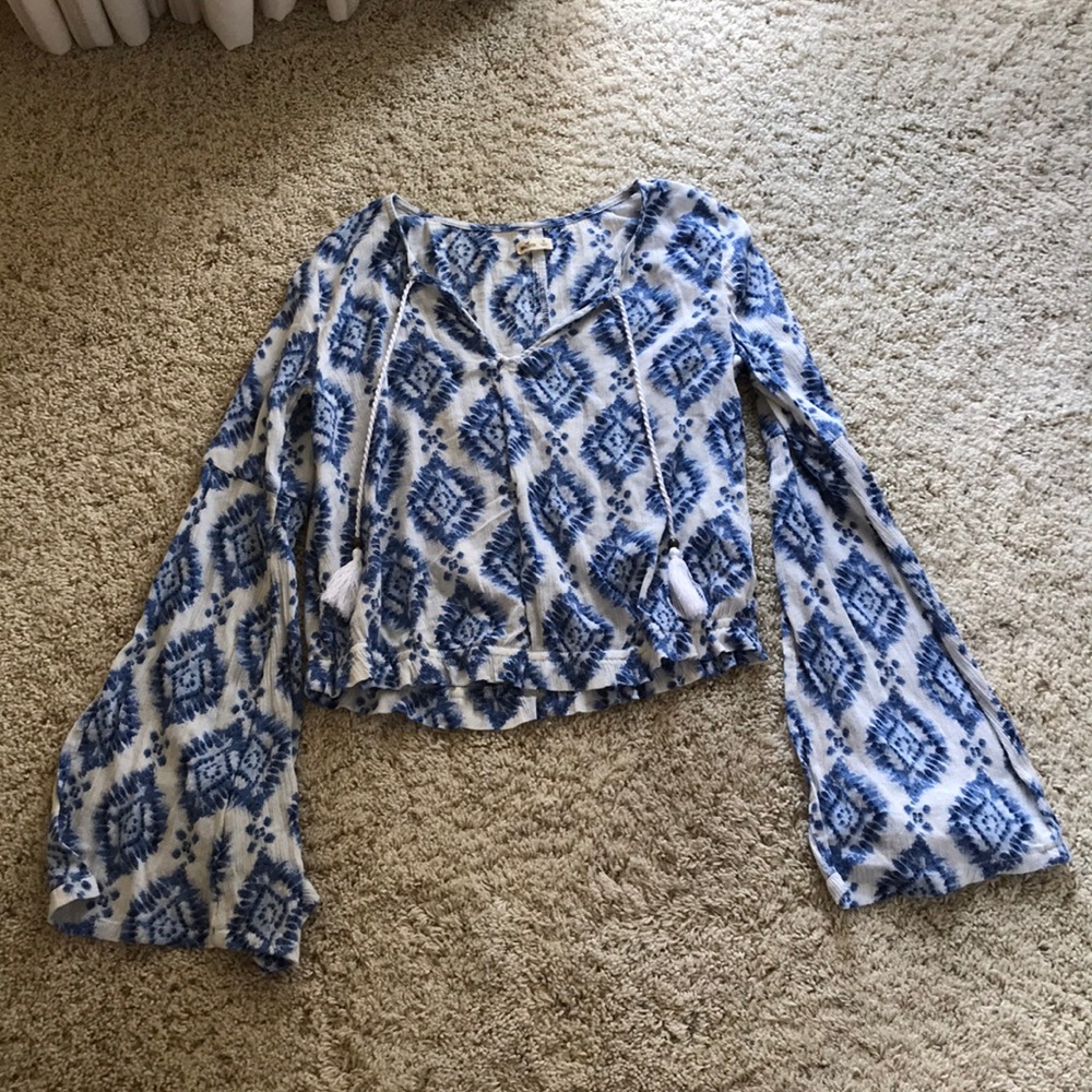 Hollister tie dye long sleeve top